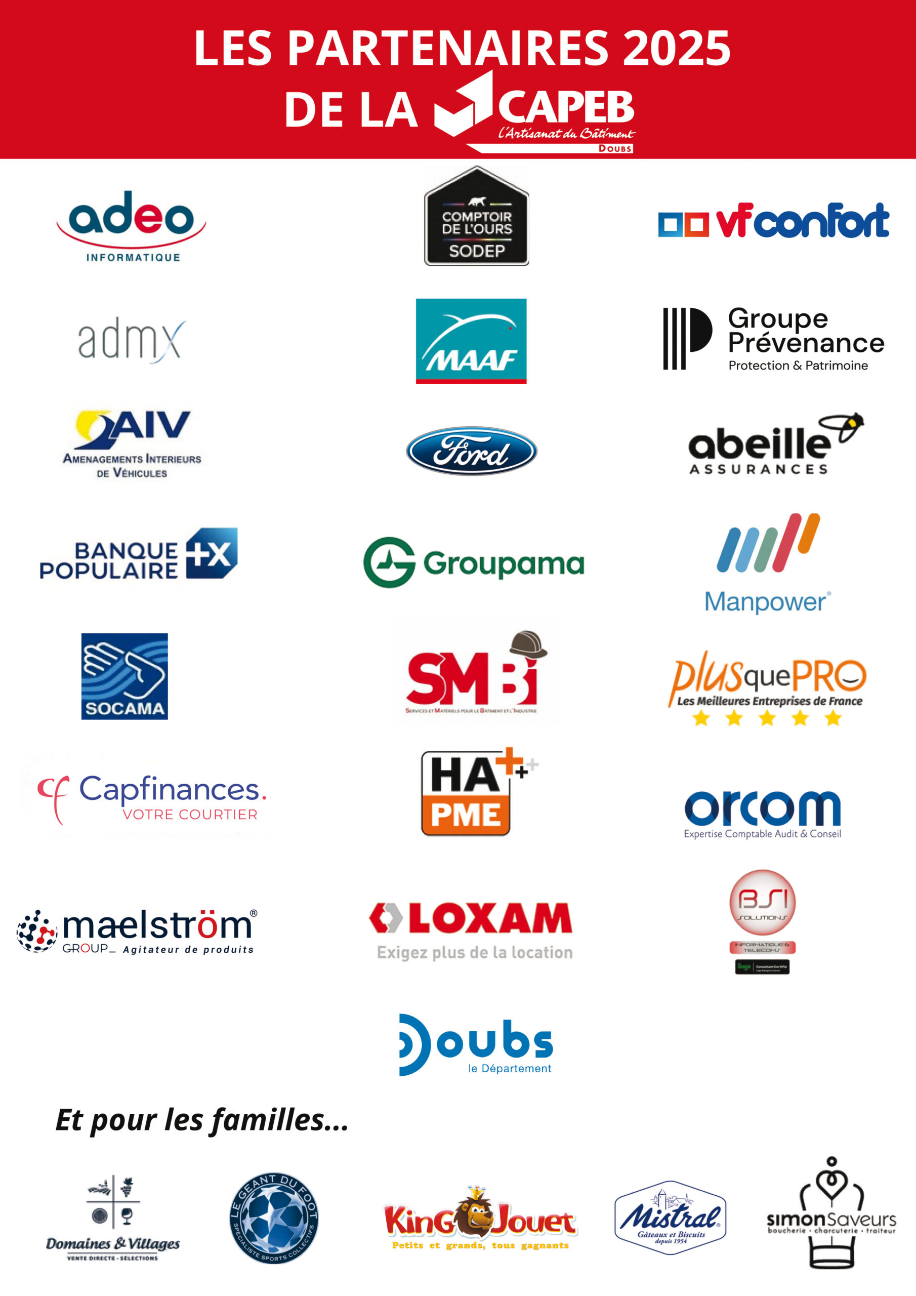 NOS PARTENAIRES 2025