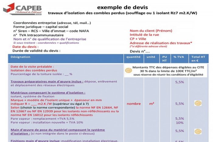 Devis Bien étudier un devis